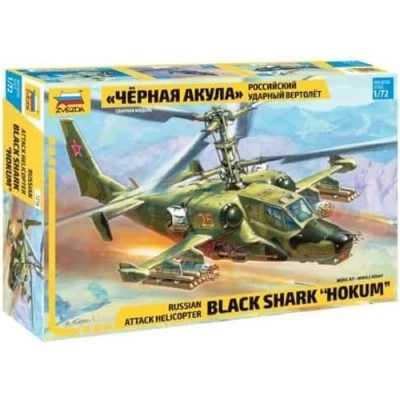 Imagen de Zvezda 500787216 1:72 Russ. Attack Helicopter Hoku Maqueta de construcción plástico para Principiantes, Color Verde Oliva