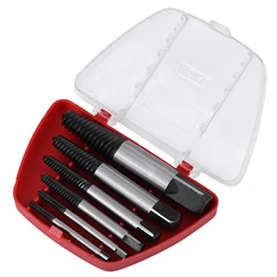 Imagen de Akozon Juego de Extractores Tornillos Rotos 6pcs Práctica HSS Damaged Screw Extractor Bolt Stud Remover Set para el Hogar