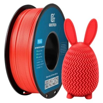 Imagen de GEEETECH Filamento PLA 1.75mm para impresión 3D, 1kg Spool, Rojo