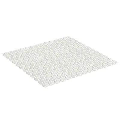 Imagen de Tatay Alfombra de Bañera Antideslizante PVC con Ventosas, Resistentes a Moho y Microbios, Anti Bacteriano, Diseño Piscis, Blanco Pergamón. Medidas 54 x cm