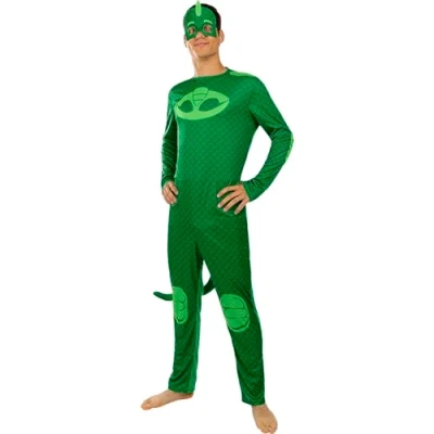 Imagen de Funidelia Disfraz de Gekko Pj Masks para hombre Dibujos Animados adultos y divertidos accesorios Fiestas, Carnaval Halloween Talla XL Verde