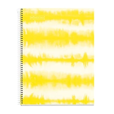 Imagen de Miquelrius Cuaderno Libreta, Tapa Dura Cartón, A4, 4 Franjas de Colores, 120 Hojas Cuadriculadas 90 gramos, Taladros, Tie Dye Amarillo Neón Flúor