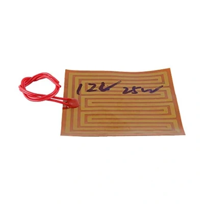 Imagen de Lámina Calefactora de Poliimida,25 W Calentador Adhesivo Flexible Poliimida PI, Película 12 V 100x100 MM