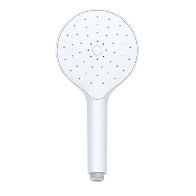 Imagen de WENKO Mango de Ducha Automatic Cleaning Blanco Ø 12 cm Manual Barra, Universal anticalcárea con Sistema Limpieza automática