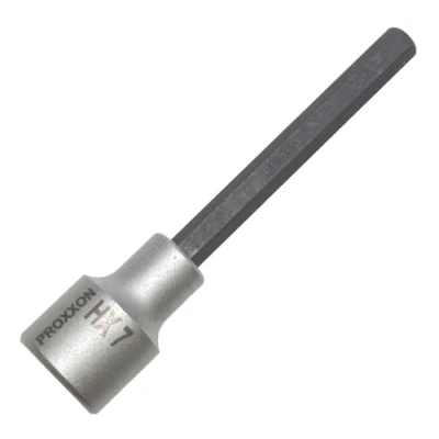 Imagen de PROXXON 23 485 Vaso y Punta Hexagonales de 1/2&quot;, Tamaño HX 7mm, Longitud Total 100mm, multicolor