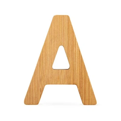 Imagen de Small Foot Letra a de bambú sostenible, Super combinable con Otras Letras como decoración o Cartel para Puerta, Especialmente Adecuado Aprender Leer (para los niños Escolares)