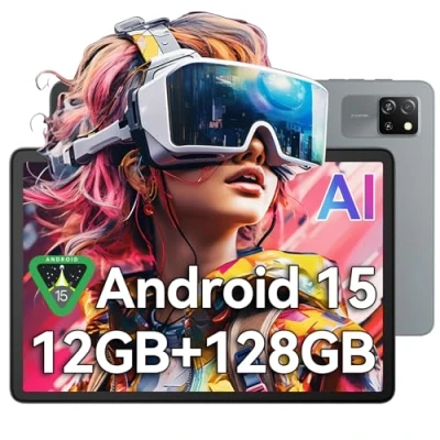 Imagen de Blackview Tablet Android 15 Tab 60 WiFi 10 Pulgadas, PC Tablet, 12GB RAM + 128GB ROM/2TB TF, 6 Widevine L1, Mode 5100 mAh Batería Gaming Dual Cámara 8MP+5MP/WPS Suite/HD IPS