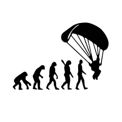 Imagen de MACMRD Pegatinas De Coche Vinilo Para Coche, Calcomanía Evolución Humana, Parapente, Motocicleta, Accesorios Decorativos Creativos