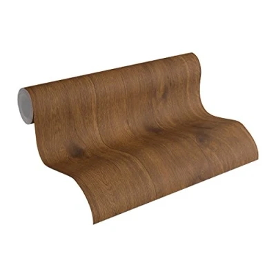 Imagen de A.S. Création Papel pintado Madera Elements tejido no 10.05 m x 0.53 Marrón Fabricado en Alemania 300431 30043 1