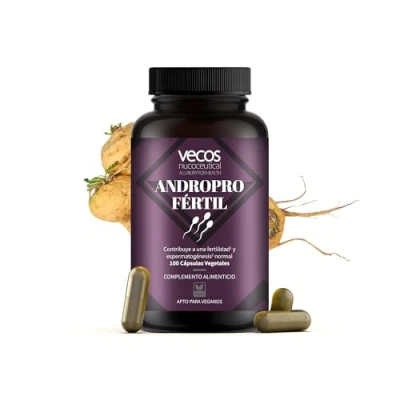 Imagen de AndroPro Mejora la Fertilidad Masculina Suplemento con Maca, L Carnitina, Coenzima Q10 y Vitamina C E Aumenta el Libido Calidad del Esperma en Hombres