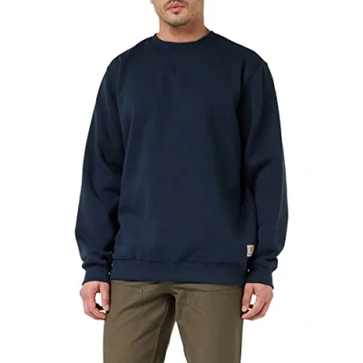 Imagen de Carhartt, Hombre, Sudadera Con Cuello Redondo, Tejido De Grosor Medio, Ajuste Holgado, Azul marino nuevo, XXL