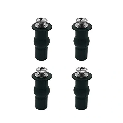 Imagen de Bornfeel Fijación Bisagra Asiento Tornillos 2 Pares Asientos WC Accesorios Universal Expansión Caucho Tuercas Lavadora