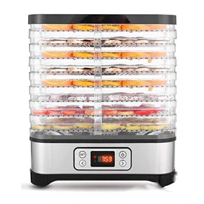 Imagen de Deshidratador de Alimentos 8 Pisos Bandejas, Frutas y Verduras 400W con Temporizador 72H Temperatura ajustable,Pantalla LCD,sin BPA
