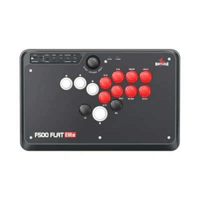 Imagen de MAYFLASH F500 FLAT Elite Fight Stick Mando Arcade sin palanca con todos los botones Sanwa OBSF para PS4, PC, Xbox Series S/X, Switch, Steam Deck, macOS, Android, Raspberry Pi y más