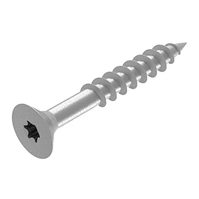 Imagen de SECCARO tornillo para aglomerado, 3 x 25 mm, acero inoxidable V2A VA A2, madera con rosca parcial, 250 unidades
