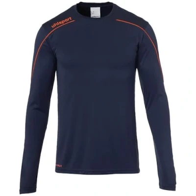 Imagen de uhlsport Stream 22 Trikot Langarm Sudadera De Entrenamiento, Hombre, Azul Marino/Rojo Fluor, S