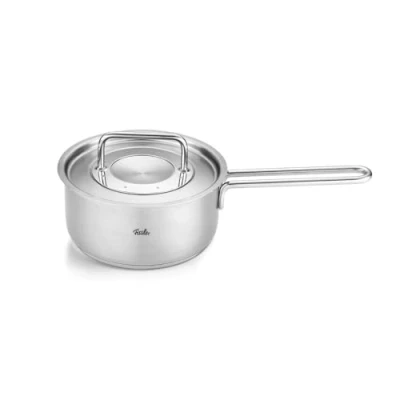 Imagen de Fissler Pure Collection Cazo de 1,4 L y 16 cm Diámetro, Acero Inoxidable, con Tapadera Metálica, Escala Interna, Inducción