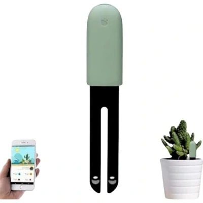 Imagen de 4 en 1 Medidor Humedad Plantas, Higrometro Suelo, Inteligente de Plantas Automático Monitoreo Humedad/Luz/Fertilidad/Nivel Temperatura, para Mijia APP (verde1Packs)