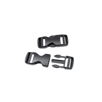 Imagen de BAIWOAK Hebillas de liberación lateral 20 mm plástico resistente, hebilla repuesto para correa (2 juegos), Negro, Taille unique