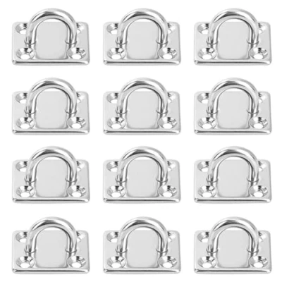 Imagen de SAIJIAN 12 Piezas M5 Placa de Ojo Acero Inoxidable 304 Cubierta Anclaje Pared Gancho Techo para Colgar Artículos Ganchos Fijos Toldos Accesorios Barcos