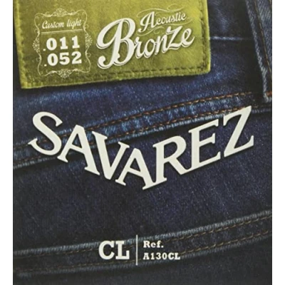 Imagen de Savarez Cuerdas para Guitarra acústica juego acoustic bronze custom light .011 .052w A130CL