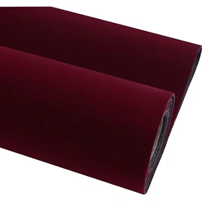 Imagen de Revestimiento de Terciopelo Autoadhesivo para cajón joyería 45 x 300 cm Tela Manualidades despegar y Pegar Forro Suave Bricolaje