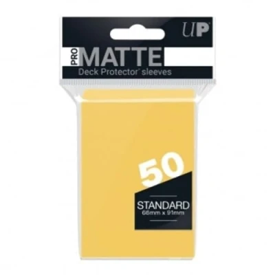 Imagen de 50 Ultra Pro Matte Yellow Deck Protector Sleeves Non Glare Magic
