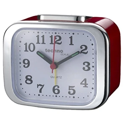 Imagen de Technoline Geneva XL Despertador de Cuarzo, Color Rojo [Importado Alemania]