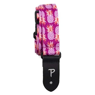 Imagen de Perri&#039;s Leathers FWS15 7128 Nylon Ukulele Strap 1.5&quot;, Purple Pineapples