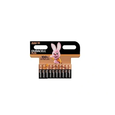 Imagen de 10 pilas Duracell AAA Plus (1 blíster de pilas) mini lápiz (LR03/MN2400)
