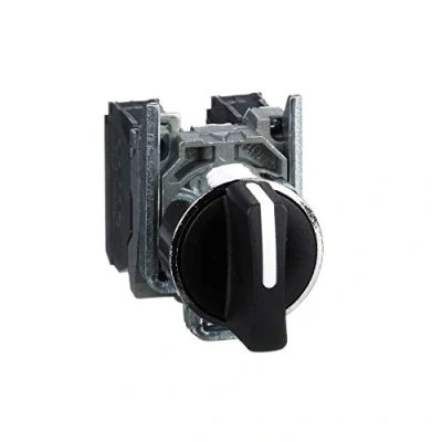 Imagen de Schneider Electric XB4BD33 Selector Diámetro 22, Mango de 3 Posiciones, 2 Na, Negro