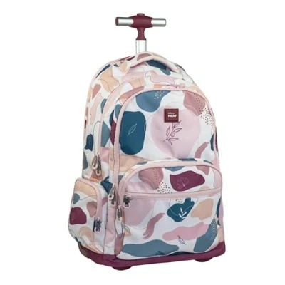 Imagen de Mochila con ruedas 6 cremalleras (25 l) Slow, rosa MILAN, 625601SLW