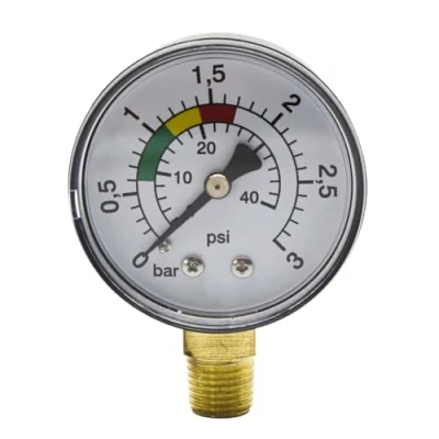 Imagen de Manómetro de Baja Presión de0 3bar/ 0 40psi,Manómetro Agua BSPT 1/4,Manómetro Agua,Manómetro Presión,Manómetro Aire,Manometro Presion Vacío Multifunción