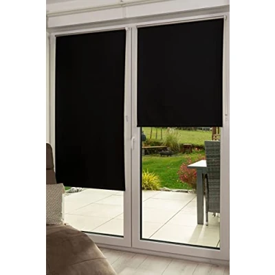 Imagen de K Home 542890 7 Klemmfix Estor Opaco (100 x 150 cm), Color Negro