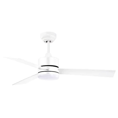 Imagen de BEL AIR HOME Ventilador de Techo KILIM Motor DC y Luz LED 20W 6 Velocidades Aire 3 Temperaturas Mando a Distancia Incluido 1960 Lúmenes Moderno Elegante (BLANCO)