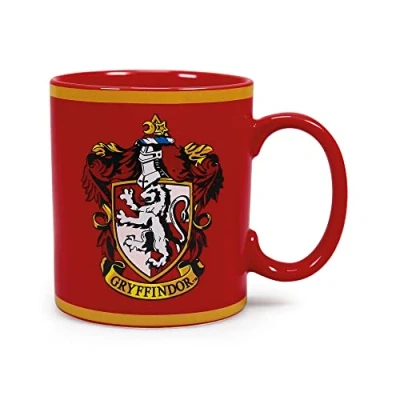 Imagen de Taza Harry Potter Gryffindor escudo desayuno cerámica 400 ml te café Regalos Licencia oficial