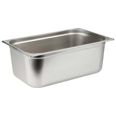 Imagen de APS 81108 Contenedor GN 1/1, Gastronorm de acero inoxidable/Dimensiones 32,5 x 53 cm/Profundidad 200 mm/Volumen 28 litros