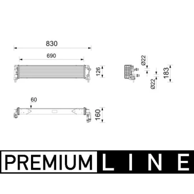 Imagen de Radiador, refrigeración del motor MAHLE ORIGINAL CR 2806 000P