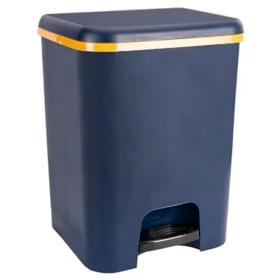 Imagen de COM FORT HOUSE Cubo de Basura con Pedal Capacidad 26 litros Reciclaje Color Azul Marino Limpieza Fácil