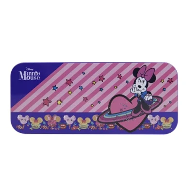 Imagen de Markwins Minnie Cosmic Candy Lip &amp; Face Tin, Estuche de Maquillaje con 11 Paletas Colores y Accesorios para los Labios la Cara, Kit Divertido,