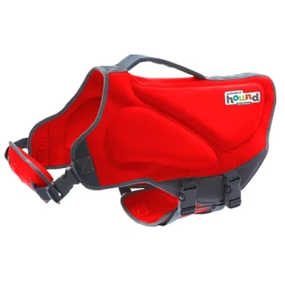 Imagen de Outward Hound Dawson Chaleco Salvavidas para Perro, Talla XS, Color Rojo