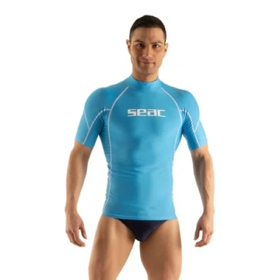 Imagen de SEAC RAA Short EVO Camiseta Rash Guard (para Snorkeling y natación con protección UV, para Hombre)
