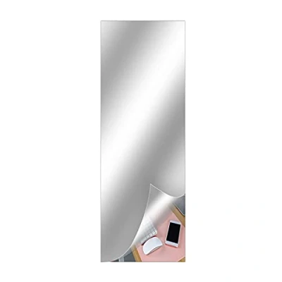 Imagen de STOYRB Hojas de espejo flexibles, 50 x 200 cm, lámina acrílico, autoadhesivas, azulejos no vidrio para decoración pared del hogar, 0,1 mm grosor