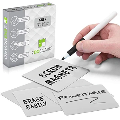 Imagen de Tarjetas magnetics de Scrum, Agile, Kanban y Lean 7,5 x cm Juego 25 imanes (Gris)