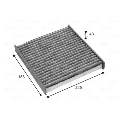 Imagen de VALEO 715818 Filtro de habitáculo carbón activado 225 188 43 CLIMFILTER PROTECT RENAULT: CLIO 3, Modus / Grand Modus, TWINGO 2