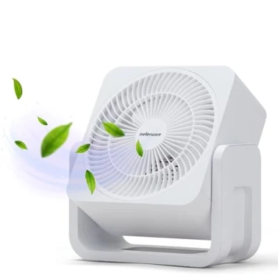 Imagen de Mellerware Ventilador de Sobremesa Silencioso Air Power 30 30W Potencia 3 Velocidades aspas Caudal aire fresco Fácil transporte Aluminio/Plástico Blanco