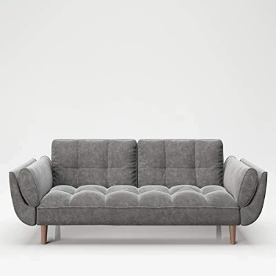 Imagen de Playboy Scarlett Sofá (3 plazas, Madera), Color Gris