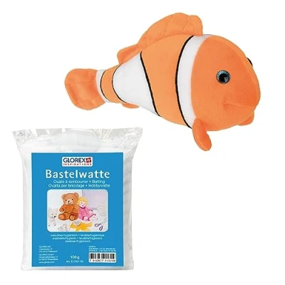 Imagen de Glorex 04803 1K Set Completo de Peluche para Rellenar, pez Pedro, Aprox. 25 cm, Incl. 100 g algodón, Hacer y abrazar