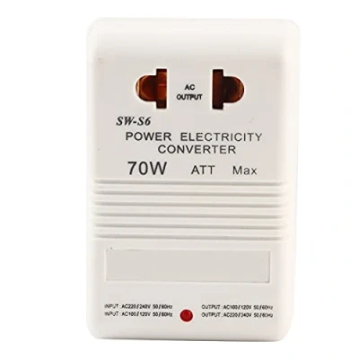 Imagen de convertidor de voltaje, 70W 110V/120V a 220V/240V Transformador voltaje elevador y descendente (enchufe estándar CN）