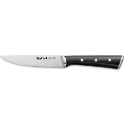 Imagen de Tefal Ingenio Ice cuchillo Utility 11 cm, acero cepillado, de una sola pieza, mango remachado, negro, K2320914